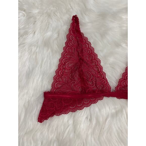 Journelle NWT Red Karina Triangle Sheer Lace Bra Large - Picture 3 of 8